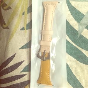 Beige leather Fitbit Versa band